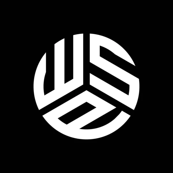 Wsp Letter Logo Design Black Background Wsp Creative Initials Letter — Stock Vector