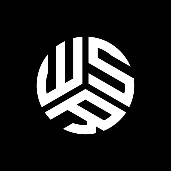 Wsr Письмо Логотип Дизайн Черном Фоне Концепция Логотипа Инициалами Рто — стоковый вектор