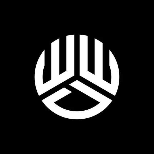 Wwd Logo Ontwerp Zwarte Achtergrond Wwd Creatieve Initialen Letter Logo — Stockvector