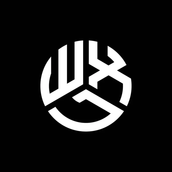 Wxl Brev Logotyp Design Svart Bakgrund Wxl Kreativa Initialer Brev — Stock vektor