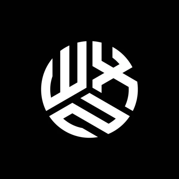 Wxn Brev Logotyp Design Svart Bakgrund Wxn Kreativa Initialer Brev — Stock vektor
