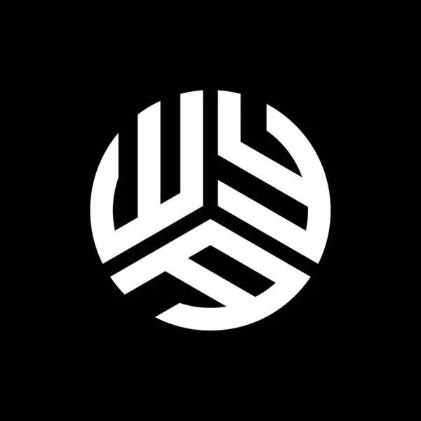 Wya Lettre Logo Design Sur Fond Noir Wya Initiales Créatives — Image vectorielle