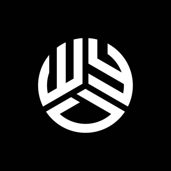 Дизайн Логотипа Wyd Чёрном Фоне Концепция Логотипа Инициалами Wyd Дизайн — стоковый вектор