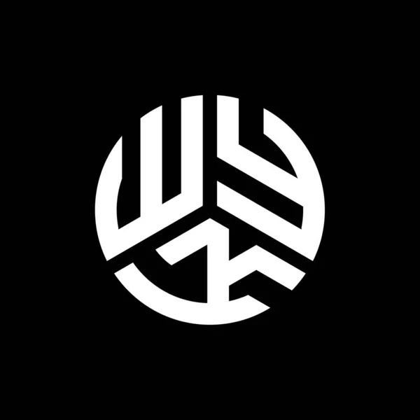Wyk Letter Logo Design Auf Schwarzem Hintergrund Wyk Kreative Initialen — Stockvektor