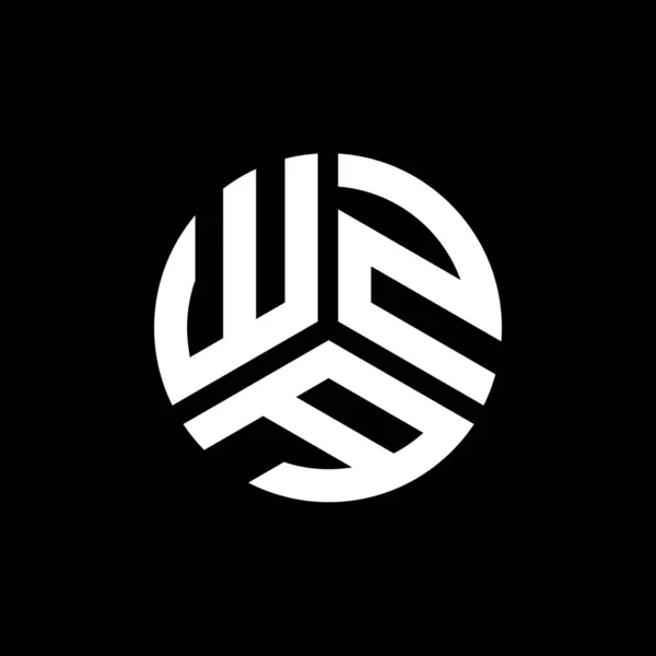 Wza Письмо Логотип Дизайн Черном Фоне Wza Creative Initials Letter — стоковый вектор
