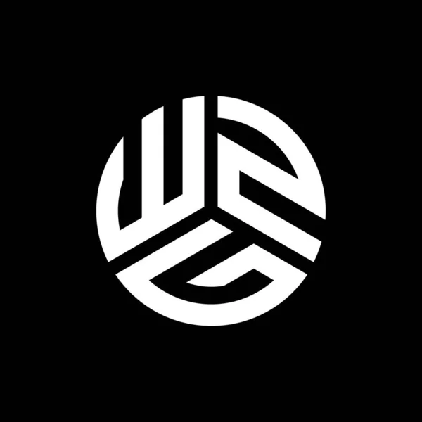 Wzg Письмо Логотип Дизайн Черном Фоне Концепция Логотипа Инициалами Wzg — стоковый вектор