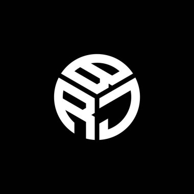 Siyah arka planda BRJ harfi logo tasarımı. BRJ yaratıcı harflerin baş harfleri logo kavramı. BRJ harf tasarımı.