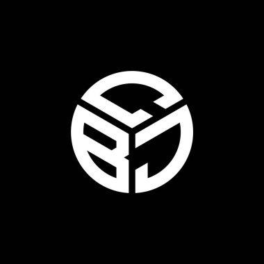 Siyah arka planda CBJ harf logosu tasarımı. CBJ yaratıcı harflerin baş harfleri logo kavramı. CBJ harf tasarımı.