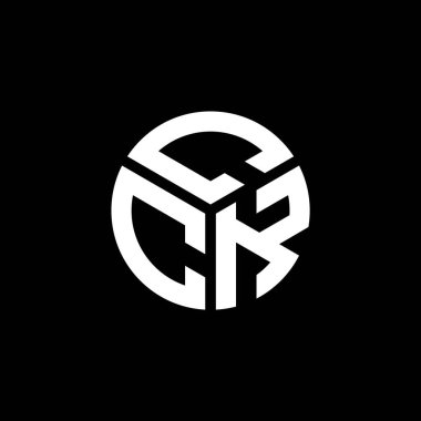 Siyah arkaplanda CCK harf logosu tasarımı. CCK yaratıcı harflerin baş harfleri logo kavramı. CCK harf tasarımı.