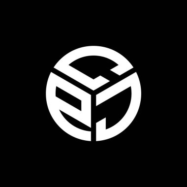 Siyah arkaplanda CPJ harf logosu tasarımı. CPJ yaratıcı harflerin baş harfleri logo kavramı. CPJ harf tasarımı.