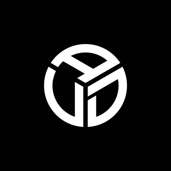 Avd Literă Logo Design Fundal Negru Avd Creativ Iniţiale Litera — Vector de stoc