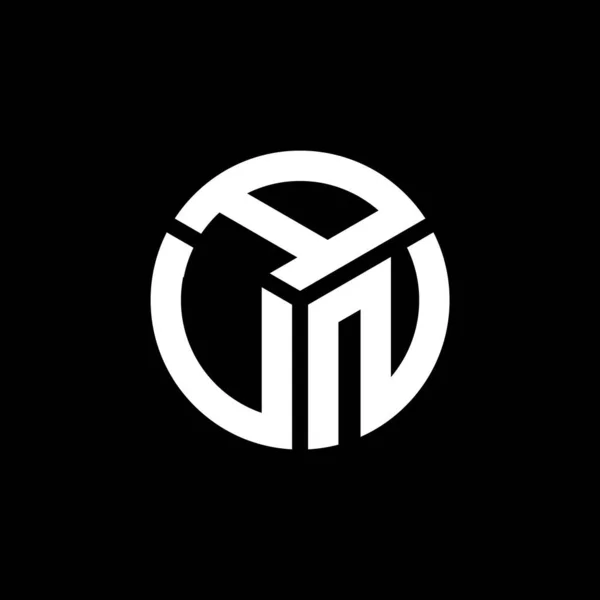 Diseño Del Logotipo Letra Avn Sobre Fondo Negro Avn Iniciales — Vector de stock