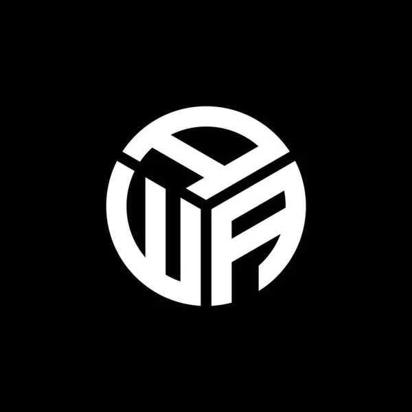 Awa Letter Logo Design Black Background Awa Creative Initials Letter — Stock Vector