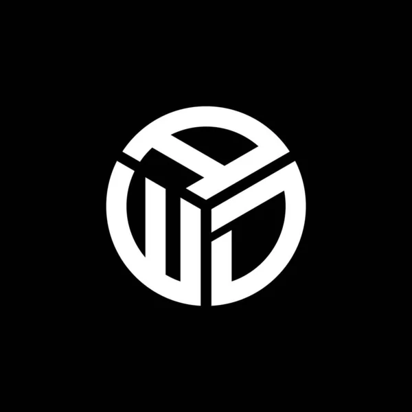 Projekt Logo Litery Awd Czarnym Tle Awd Twórcze Inicjały Koncepcja — Wektor stockowy