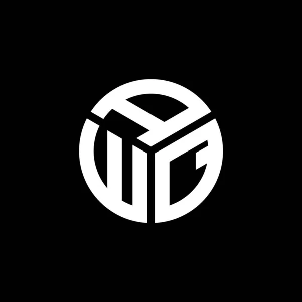 Projekt Logo Litery Awq Czarnym Tle Kreatywne Inicjały Awq Koncepcja — Wektor stockowy