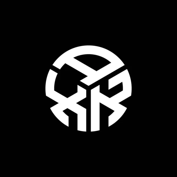 Projeto Logotipo Carta Axk Fundo Preto Conceito Logotipo Letra Iniciais —  Vetores de Stock