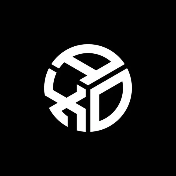 Axo Letter Logo Design Auf Schwarzem Hintergrund Axo Kreative Initialen — Stockvektor