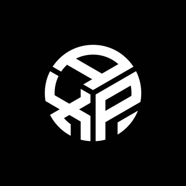 黒の背景にAxpの手紙のロゴデザイン Axp創造的なイニシャルの手紙のロゴコンセプト Axp文字デザイン — ストックベクタ