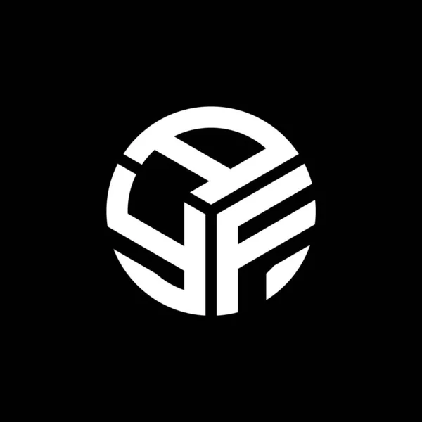 Ayf Letter Logo Design Auf Schwarzem Hintergrund Ayf Kreative Initialen — Stockvektor