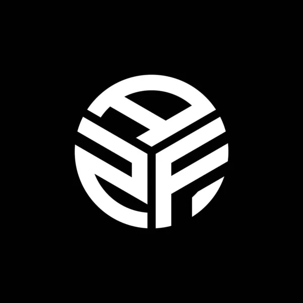Azf Lettre Logo Design Sur Fond Noir Azf Initiales Créatives — Image vectorielle