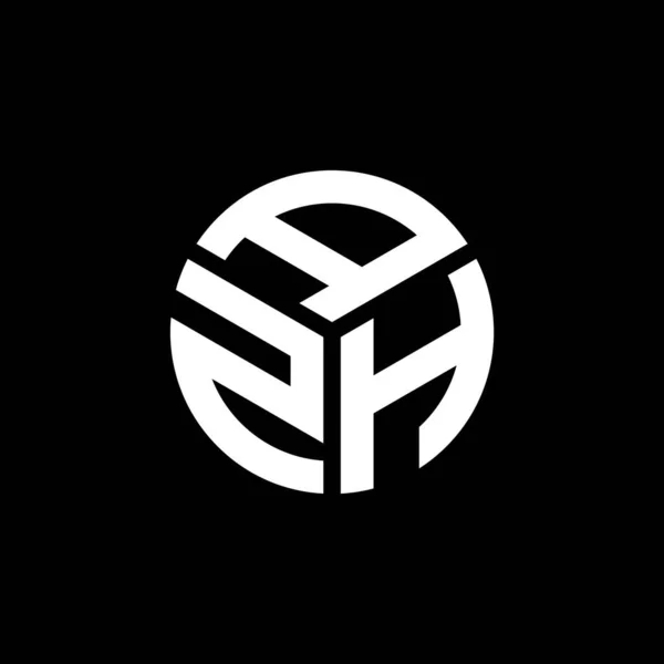 Azh Logo Ontwerp Zwarte Achtergrond Azh Creatieve Initialen Letter Logo — Stockvector