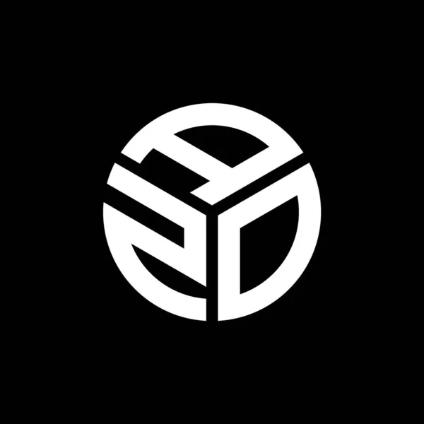 Projeto Logotipo Carta Azo Fundo Preto Azo Iniciais Criativas Conceito —  Vetores de Stock