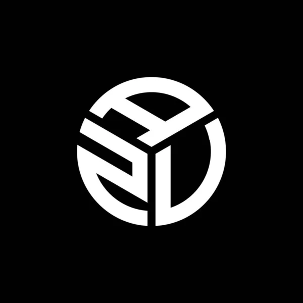 Projekt Logo Litery Azu Czarnym Tle Azu Twórcze Inicjały Koncepcja — Wektor stockowy