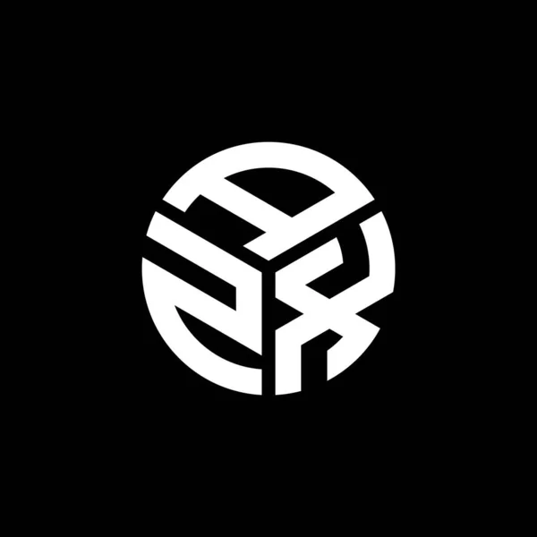 Azx Lettre Logo Design Sur Fond Noir Azx Initiales Créatives — Image vectorielle
