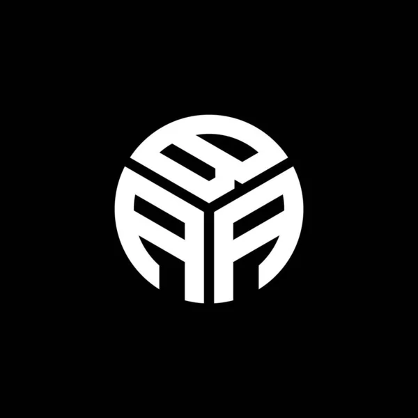 Diseño Del Logotipo Letra Baa Sobre Fondo Negro Baa Iniciales — Archivo Imágenes Vectoriales