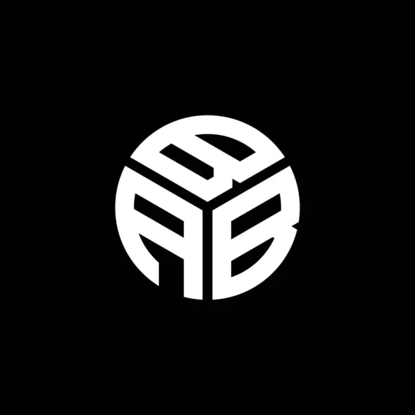 Bab Lettre Logo Design Sur Fond Noir Bab Initiales Créatives — Image vectorielle
