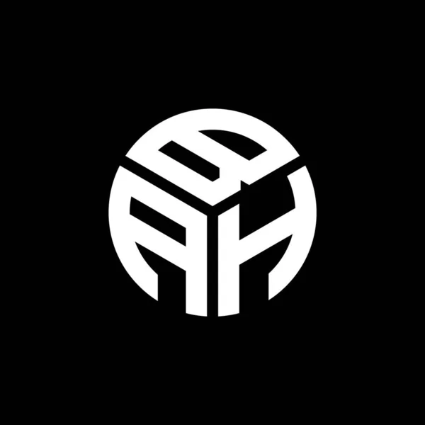 Design Logotipo Letra Bah Fundo Preto Bah Iniciais Criativas Conceito — Vetor de Stock