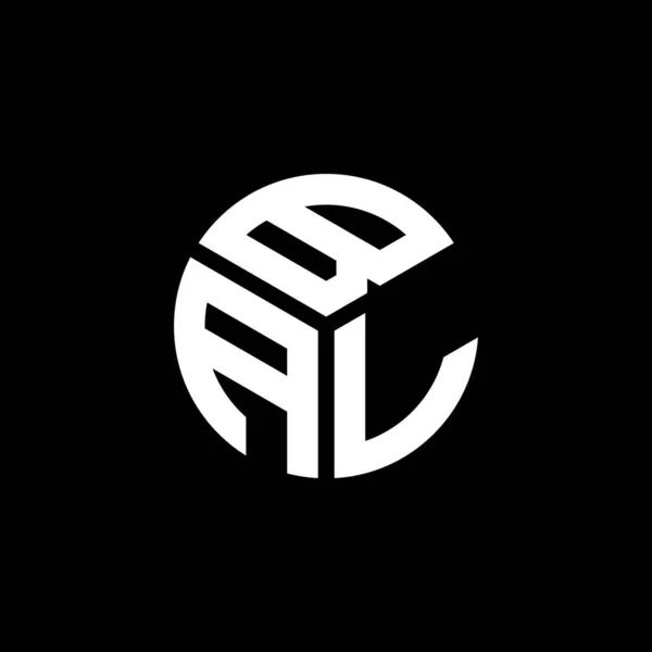 Bal Lettre Logo Design Sur Fond Noir Bal Initiales Créatives — Image vectorielle