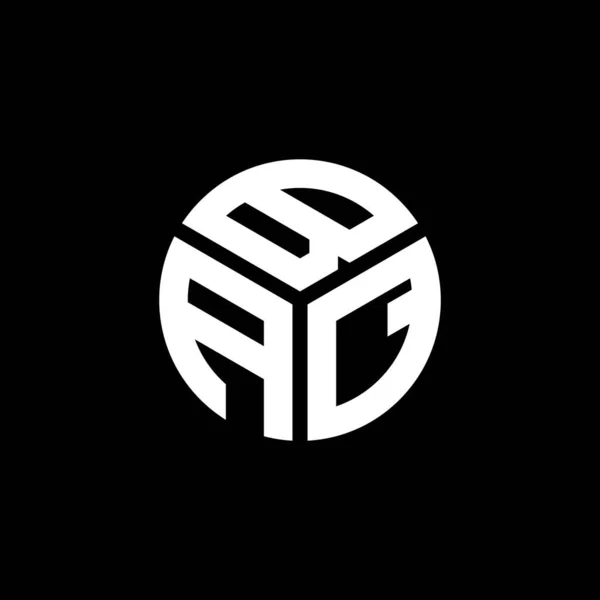 Logo Della Lettera Baq Sfondo Nero Baq Creativo Iniziali Lettera — Vettoriale Stock