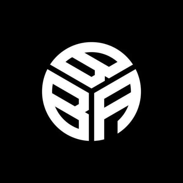 Design Logo Scrisorii Bba Fundal Negru Bba Creativ Iniţiale Litera — Vector de stoc