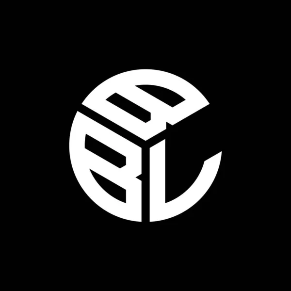 Bbl Logo Ontwerp Zwarte Achtergrond Bbl Creatieve Initialen Letter Logo — Stockvector