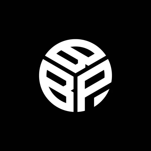 Diseño Del Logotipo Letra Bbp Sobre Fondo Negro Bbp Iniciales — Vector de stock