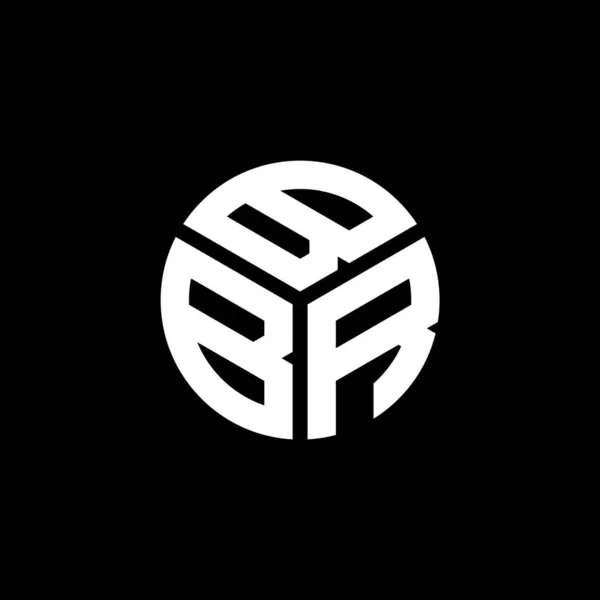 Bbr Lettre Logo Design Sur Fond Noir Bbr Initiales Créatives — Image vectorielle