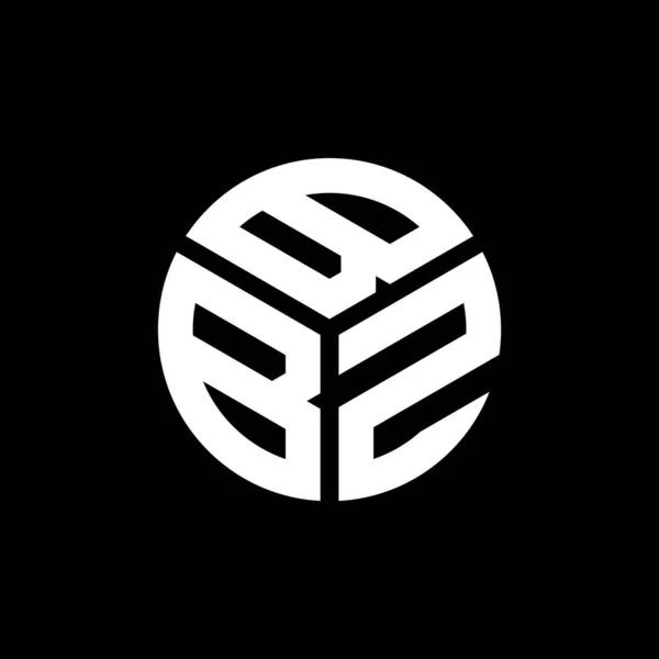 Bbz Logo Ontwerp Zwarte Achtergrond Bbz Creatieve Initialen Letter Logo — Stockvector