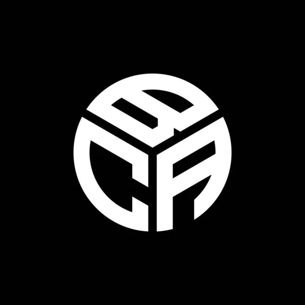 Diseño Del Logotipo Letra Bca Sobre Fondo Negro Bca Iniciales — Vector de stock