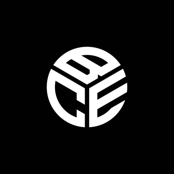 Σχεδιασμός Λογότυπου Επιστολής Bce Μαύρο Φόντο Δημιουργικά Αρχικά Bce Έννοια — Διανυσματικό Αρχείο