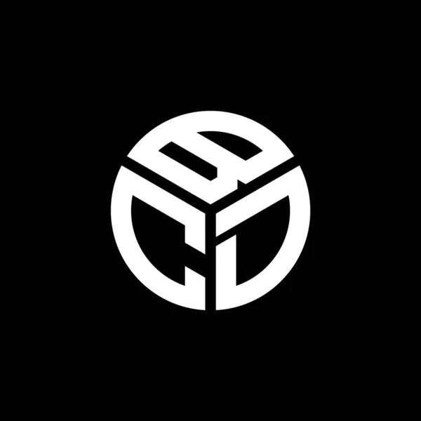 Bcd Brev Logotyp Design Svart Bakgrund Bcd Kreativa Initialer Brev — Stock vektor