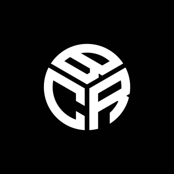Bcr Lettre Logo Design Sur Fond Noir Bcr Initiales Créatives — Image vectorielle