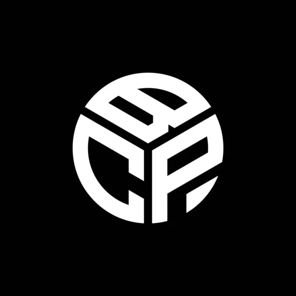 Bcp Lettre Logo Design Sur Fond Noir Bcp Initiales Créatives — Image vectorielle