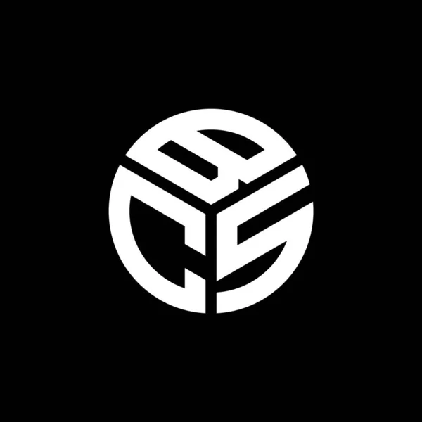 Bcs Буква Дизайн Логотипа Черном Фоне Bcs Креативные Инициалы Буквенная — стоковый вектор