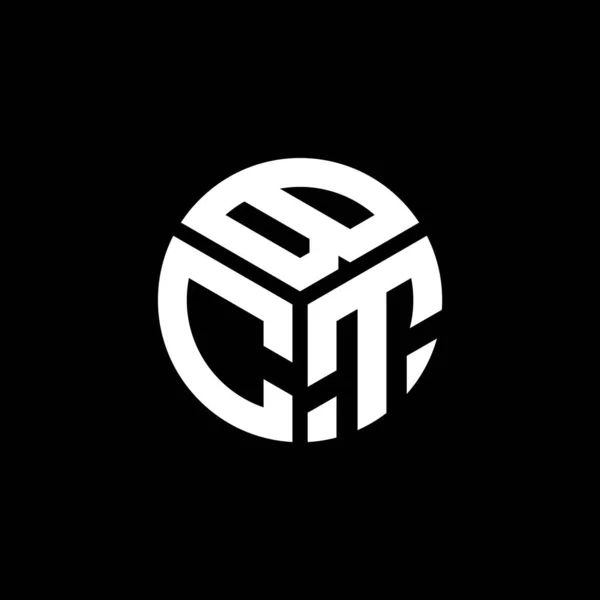 Diseño Del Logotipo Letra Bct Sobre Fondo Negro Bct Iniciales — Vector de stock