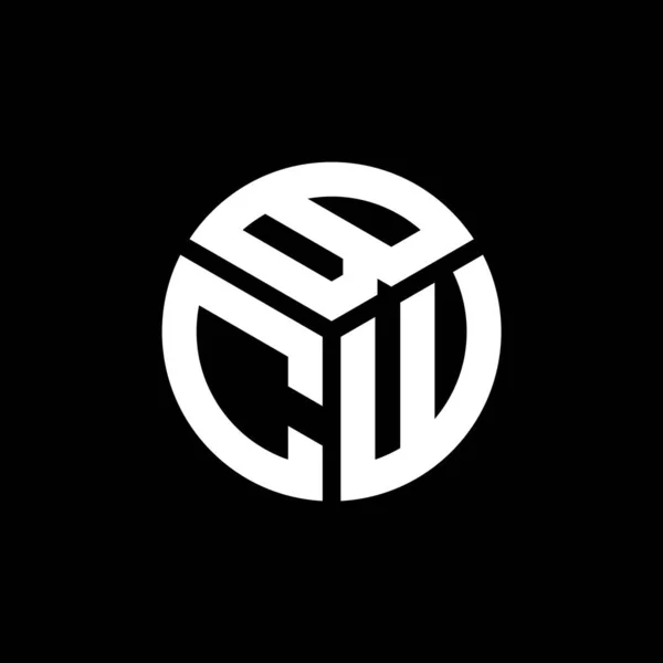 Projekt Logo Litery Bcw Czarnym Tle Bcw Twórcze Inicjały Koncepcja — Wektor stockowy