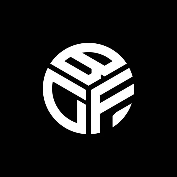 Diseño Del Logotipo Letra Bdf Sobre Fondo Negro Bdf Iniciales — Archivo Imágenes Vectoriales