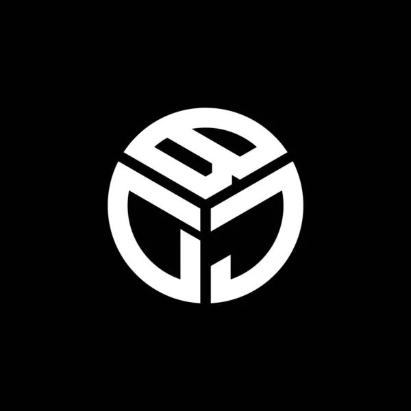 Logo Della Lettera Bdj Sfondo Nero Concetto Logo Lettera Iniziali — Vettoriale Stock