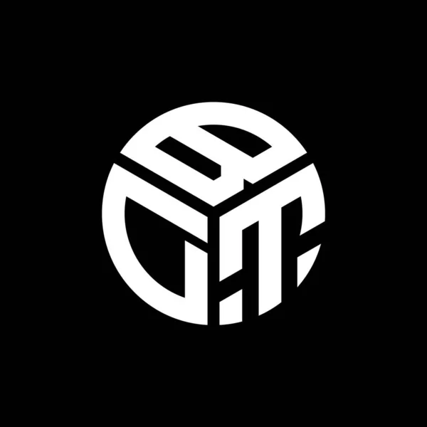 Bdt Letter Logo Design Auf Schwarzem Hintergrund Bdt Kreative Initialen — Stockvektor