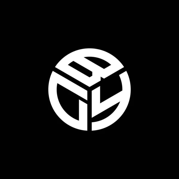 Desain Logo Huruf Bdy Pada Latar Belakang Hitam Inisial Kreatif - Stok Vektor